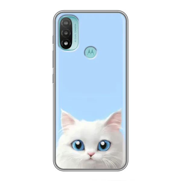 Чехол с рисунком «Белый кот» для Motorola MOTO E20 Чехол с рисунком «Белый кот» для Motorola MOTO E20