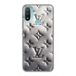 Текстурный Чехол Louis Vuitton для Моторола Мото е20 (Бежевый ЛВ)
