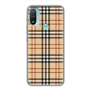 Чехол с Брендами одежды на Моторола Мото е20 (Burberry стиль)