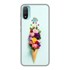 Чохли з тематикою "КВІТИ" на Motorola MOTO E20 (Квітка-морозиво)