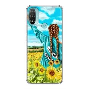 Чохол Стильні дівчата на Motorola MOTO E20 (Дівчина на полі)