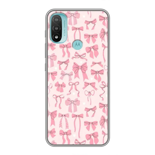 Чехол с рисунком «Фон бантики» для Motorola MOTO E20 Чехол с рисунком «Фон бантики» для Motorola MOTO E20