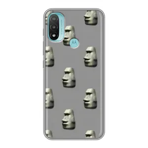 Бампер с принтом Мемы для Motorola MOTO E20 (Каменное лицо)