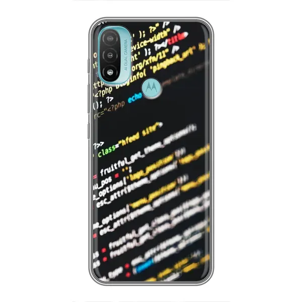 Чехол с рисунком «Код» для Motorola MOTO E20 Чехол с рисунком «Код» для Motorola MOTO E20