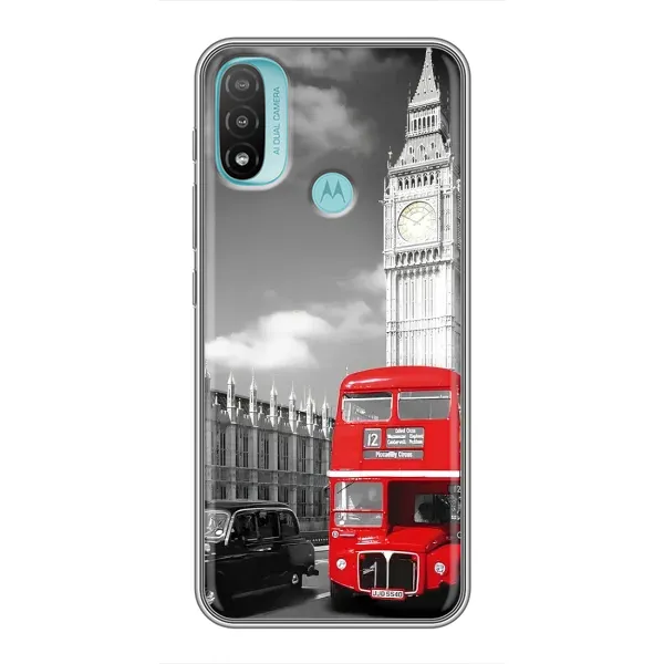 Чехол с рисунком «Красный автобус» для Motorola MOTO E20 Чехол с рисунком «Красный автобус» для Motorola MOTO E20