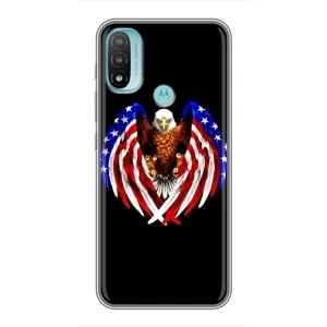 Чохол Прапор USA для Motorola MOTO E20 (Крила США)