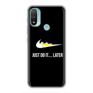 Силиконовый Чехол на Motorola MOTO E20 с картинкой Nike (Later)