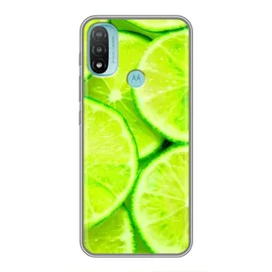 Чехол с изображением вкусной еды для Motorola MOTO E20 (Лайм)