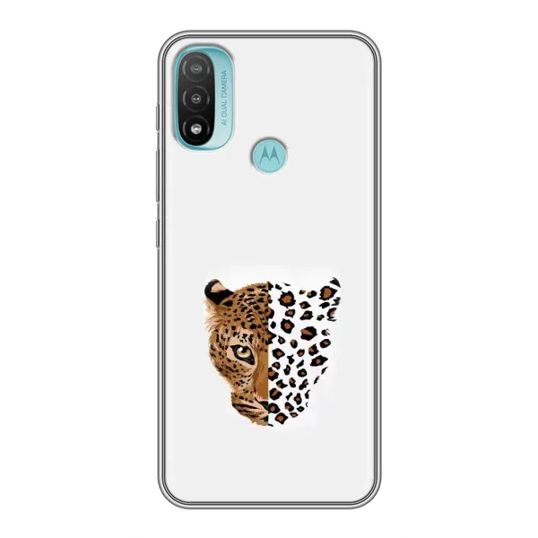 Чехол с рисунком «Леопард на белом» для Motorola MOTO E20 Чехол с рисунком «Леопард на белом» для Motorola MOTO E20