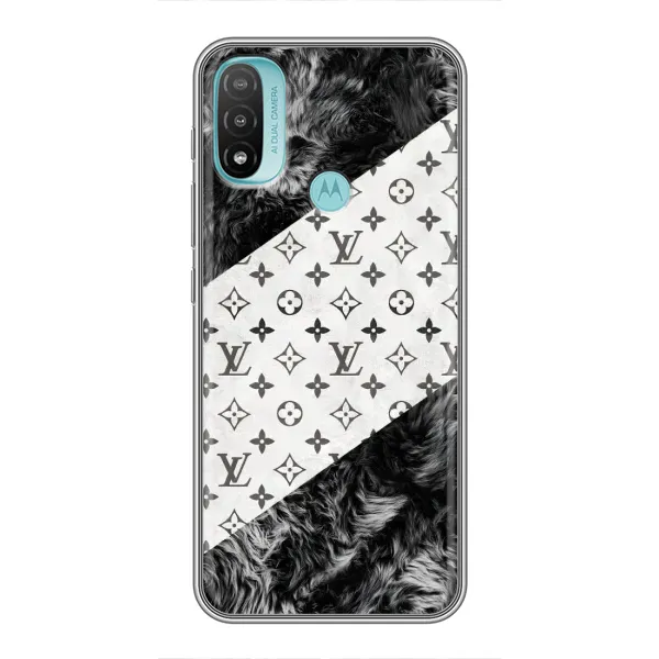 Чехол с рисунком «LV на белом» для Motorola MOTO E20 Чехол с рисунком «LV на белом» для Motorola MOTO E20