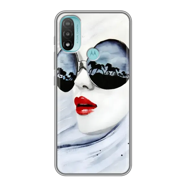 Чехол с рисунком «Любительница коней» для Motorola MOTO E20 Чехол с рисунком «Любительница коней» для Motorola MOTO E20