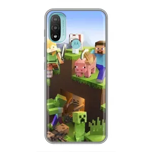 Чехлы для Motorola MOTO E20 (Персонажи Майн Крафт) (Майн-крафт)