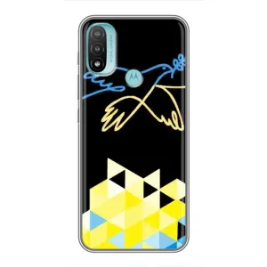 Чехол на Motorola MOTO E20 Украинский дизайн (Мир для Украины)