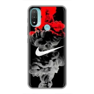 Силиконовый Чехол на Motorola MOTO E20 с картинкой Nike (Nike дым)