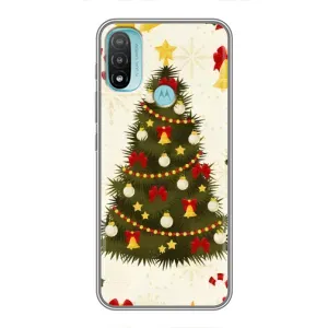 Чехол Новогодняя Елка на Motorola MOTO E20 (Новогодний принт)