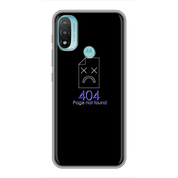 Чехол с рисунком «Ошибка 404» для Motorola MOTO E20 Чехол с рисунком «Ошибка 404» для Motorola MOTO E20