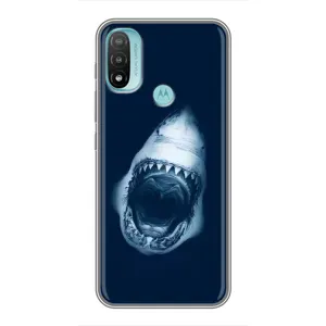 Силиконовый бампер с картинкой животных для Motorola MOTO E20 (Пасть Акулы)