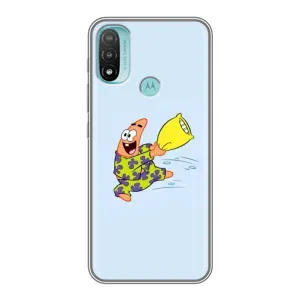 Чехлы с Патриком на Motorola MOTO E20 (Патрик с подушкой)