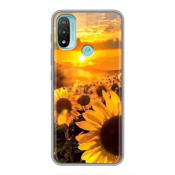 Чехол с рисунком «поле подсолнухов» для Motorola MOTO E20
