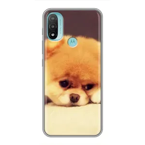 Чехол (ТПУ) Милые собачки для Motorola MOTO E20 (Померанский шпиц)