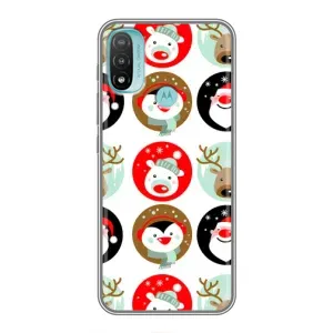 Силиконовый бампер на рождество для Motorola MOTO E20 (Рождественский принт)