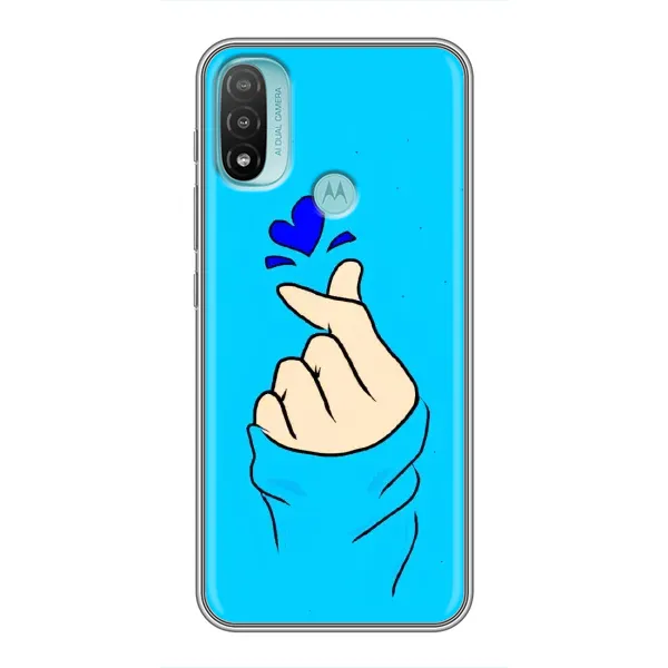 Чехол с рисунком «Сердце на синем» для Motorola MOTO E20 Чехол с рисунком «Сердце на синем» для Motorola MOTO E20