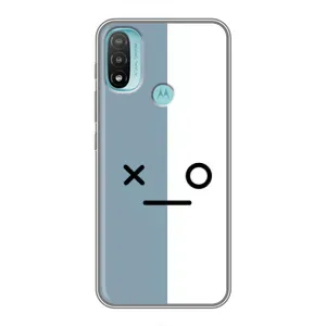 Силиконовые Чехлы (смешные стикеры) для Motorola MOTO E20 (Серо-белый)