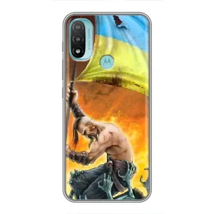 Чехол с картинкой (Патриотический КОЗАК) на Motorola MOTO E20 (Сильный Козак)