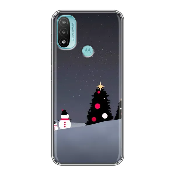 Чехол с рисунком «Снеговички» для Motorola MOTO E20
