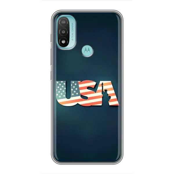 Чехол с рисунком «USA» для Motorola MOTO E20 Чехол с рисунком «USA» для Motorola MOTO E20