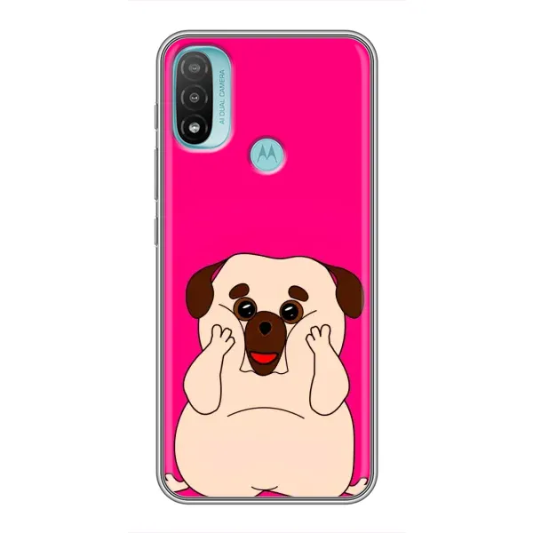Чехол с рисунком «Веселый Мопсик» для Motorola MOTO E20 Чехол с рисунком «Веселый Мопсик» для Motorola MOTO E20