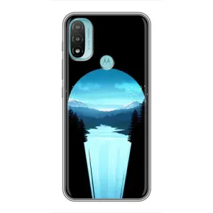 Летний Чехол на Motorola MOTO E20 (Синий Водопад)