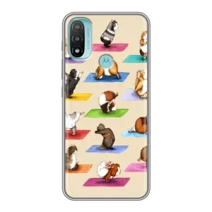 Чехол с Прикольным принтом на Motorola MOTO E20 (Ёга свинок)