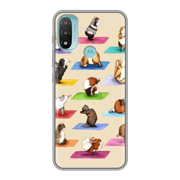 Чехол с рисунком «Ёга свинок» для Motorola MOTO E20 Чехол с рисунком «Ёга свинок» для Motorola MOTO E20