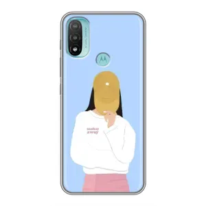 Силіконовый Чохол на Motorola MOTO E20 з картинкой Модных девушек (Жовта кепка)