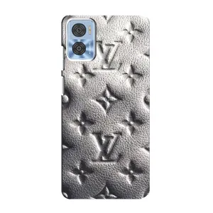 Текстурный Чехол Louis Vuitton для Моторола Мото Е22 (Бежевый ЛВ)