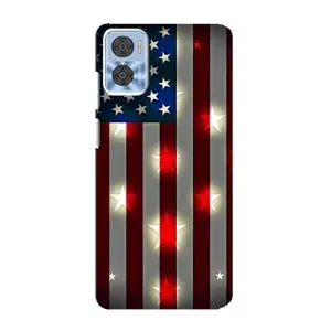Чехол Флаг USA для Motorola MOTO E22 (Флаг США 2)