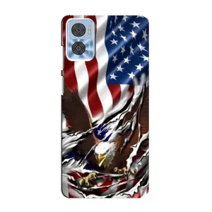 Чехол Флаг USA для Motorola MOTO E22 (Флаг USA)