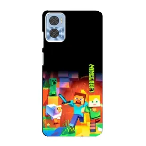 Чохли для Motorola MOTO E22 (Персонажі МайнКрафт) (Герой Майнкрафт)