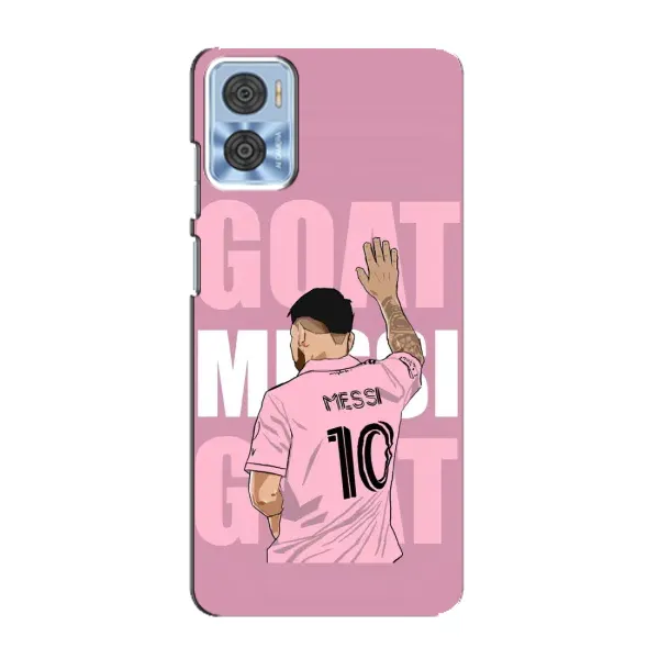 Чехол с рисунком «GOAT MESSI» для Motorola MOTO E22 Чехол с рисунком «GOAT MESSI» для Motorola MOTO E22