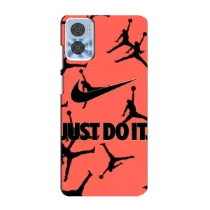 Силиконовый Чехол Nike Air Jordan на Моторола Мото Е22 (Just Do It)
