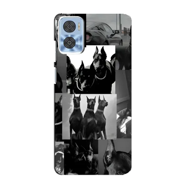 Чехол с рисунком «Коллаж Доберман» для Motorola MOTO E22 Чехол с рисунком «Коллаж Доберман» для Motorola MOTO E22