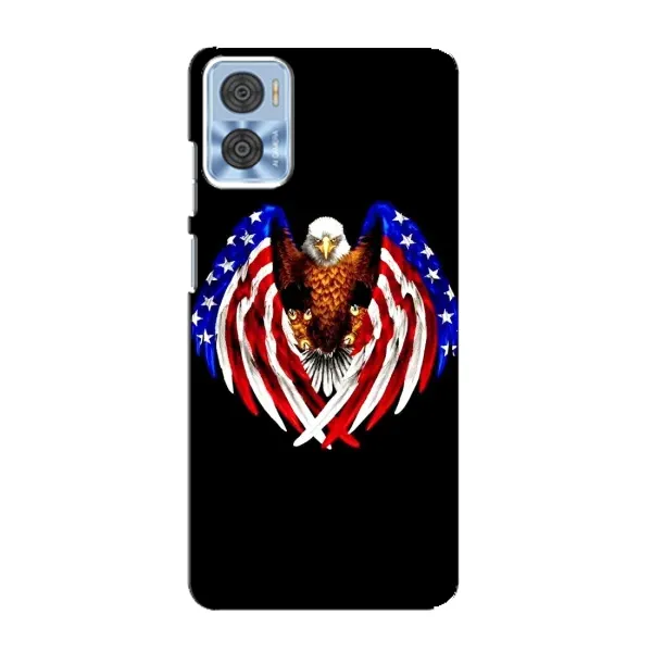 Чехол с рисунком «Крылья США» для Motorola MOTO E22