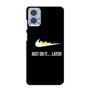 Силиконовый Чехол на Motorola MOTO E22 с картинкой Nike (Later)