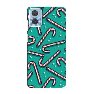 Силіконовий бампер на різдво для Motorola MOTO E22 (Льодяники)