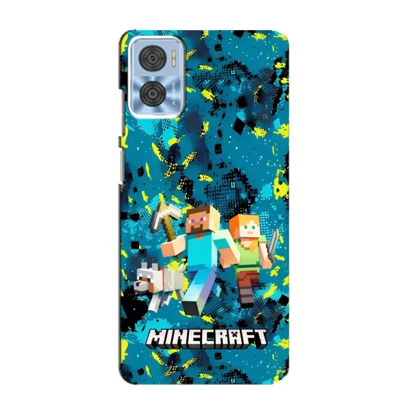 Чехол с рисунком «Майнкрафт» для Motorola MOTO E22
