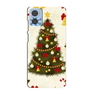 Чохол новорічна ялинка на Motorola MOTO E22 (Новорічний принт)