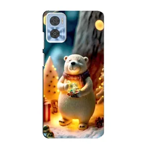 Чехлы на Новый Год Motorola MOTO E22 (Новогодний ведмеженок)