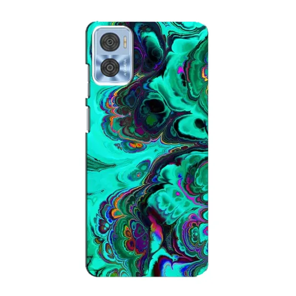 Чехол с рисунком «Салатный мрамор» для Motorola MOTO E22 Чехол с рисунком «Салатный мрамор» для Motorola MOTO E22