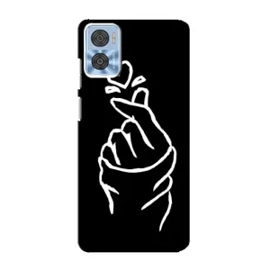 Чохол (Знак сердечка) для Motorola MOTO E22 (Сердечко на чорному)
